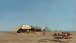 Charles Théodore Frère - A desert encampment, Egypt