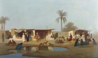 Charles Théodore Frère - A Marketplace, Cairo