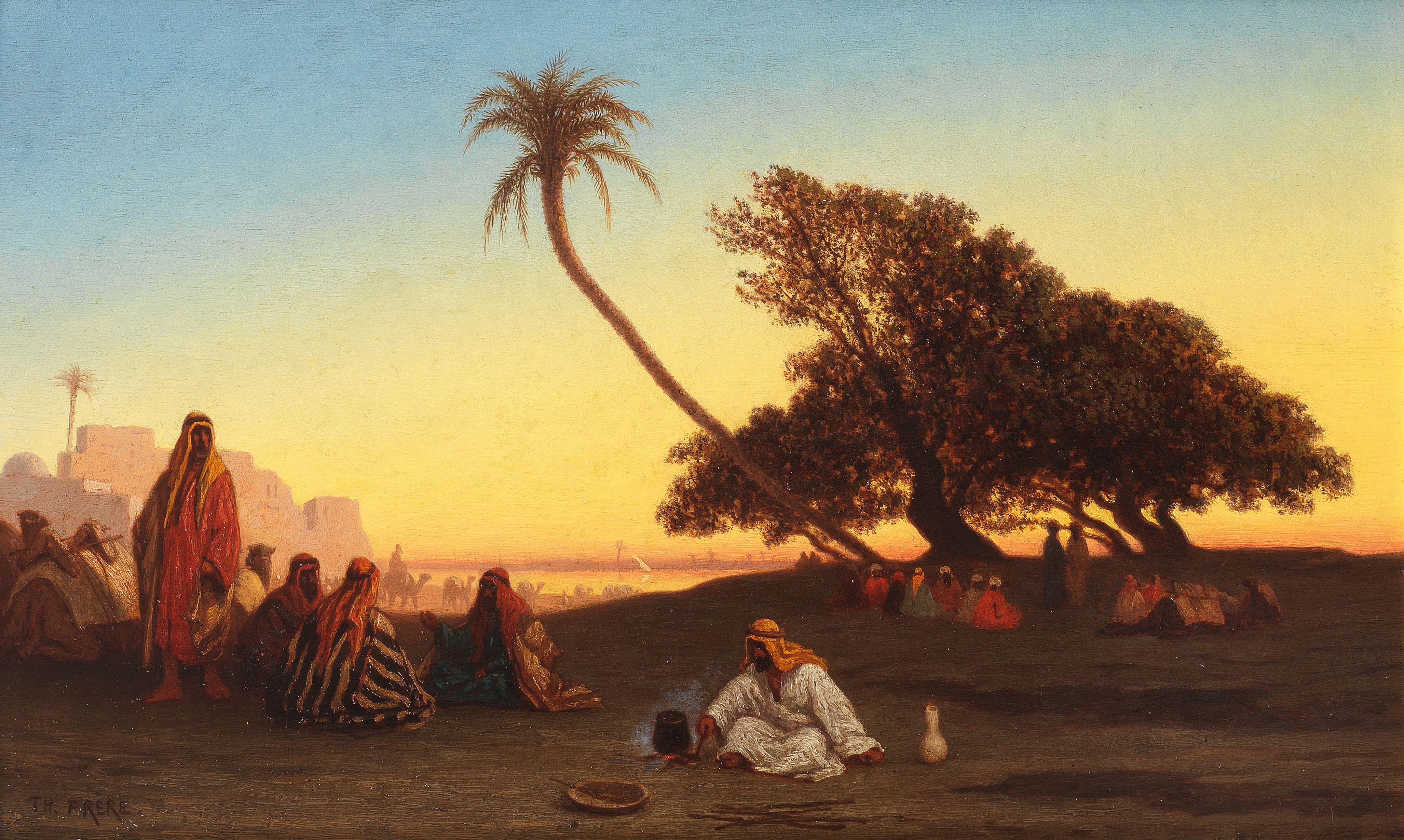 Charles-Théodore Frère - Crépuscule aux bords de Nile