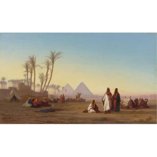 Charles Théodore Frère - French The Pyramids Of Giza, Egypt