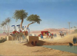 Charles Théodore Frère - The Empress Eugénie visiting the Pyramids