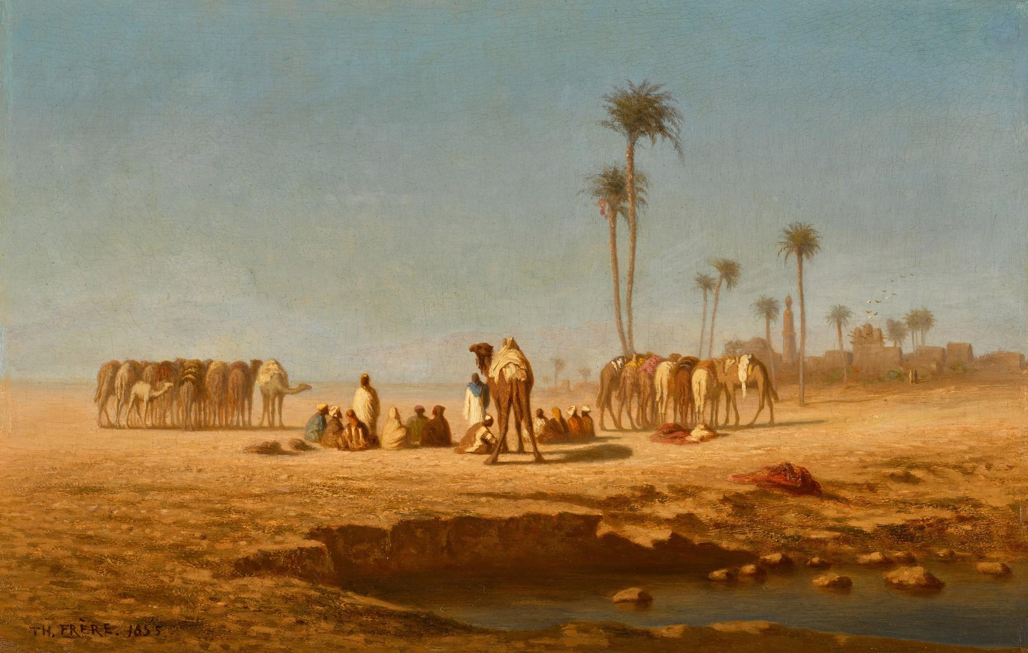 Charles Théodore Frère - The Halt of the Caravan