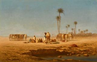 Charles Théodore Frère - The Halt of the Caravan