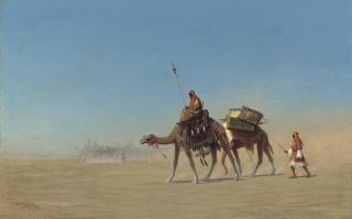 Charles Théodore Frère - Une Caravane, Désert D\'Arabie