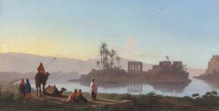 Charles-Théodore Frère - Vue de L\'Ile de Philae, Nubie