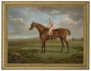 Charles Towne - Mr Charles Taylor\'s chestnut colt \'Regulus\', by \'Young Morwick\' out of \'Princess\', with a jockey up at Chester