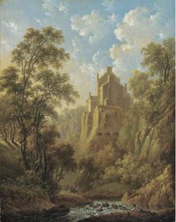 Charles Towne - View of Hawthornden Castle