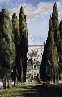 Charles Vacher, N.W.S. - Villa d\'Este, Tivoli