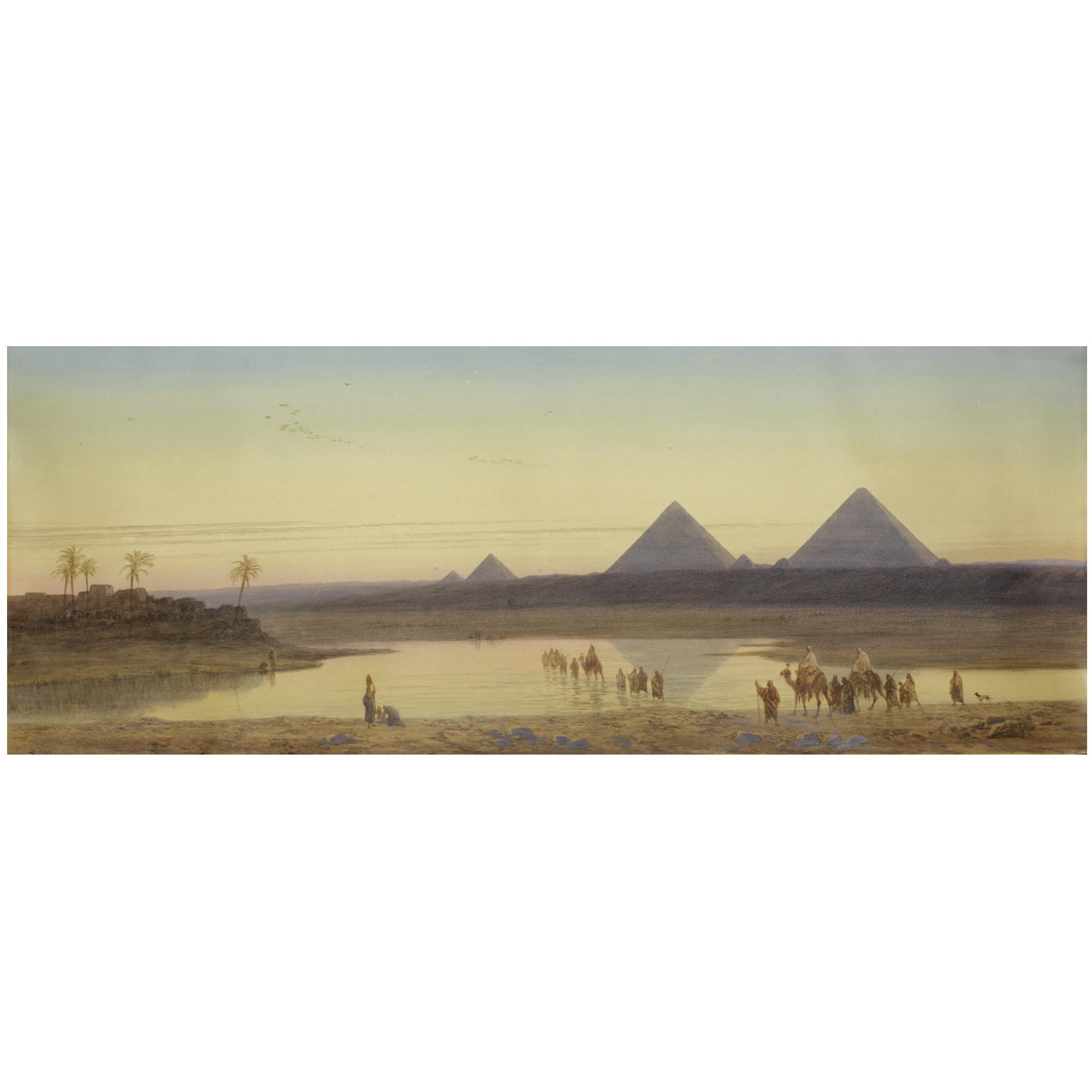 Charles Vacher - Travellers Before The Pyramids, Egypt