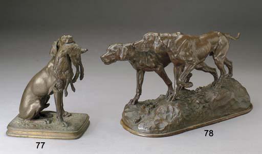Charles Valton - Two hounds