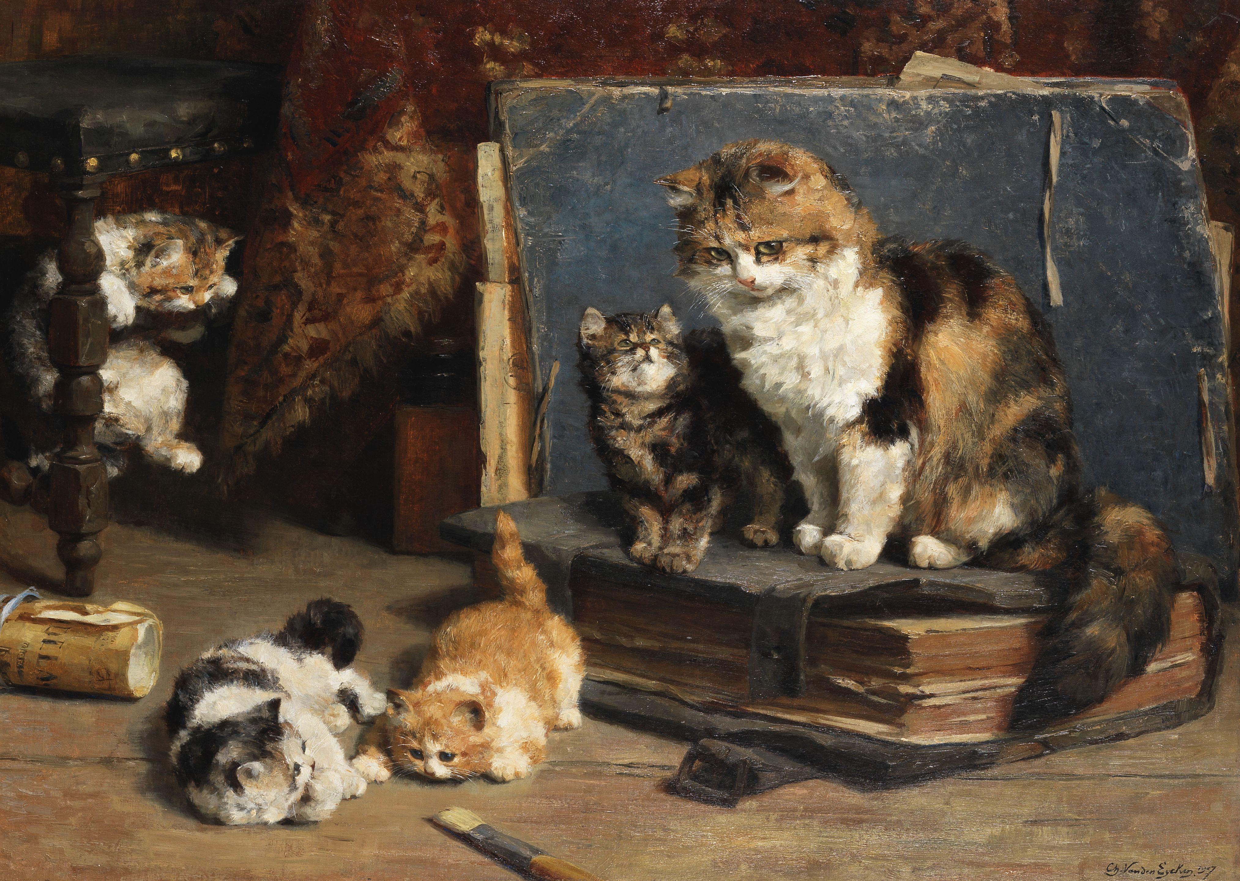 Charles Van den Eycken - Budding artists