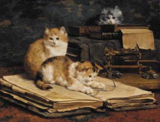 Charles Van Den Eycken - Feline librarians