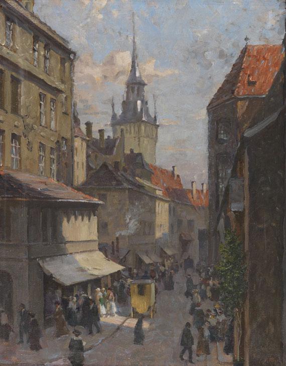 Charles Vetter - Blick vom Petersbergl auf das Alte Rathaus in München
