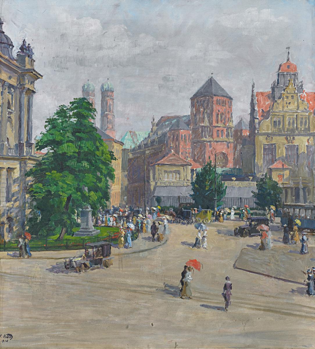 Charles Vetter - Der Lenbachplatz in München.