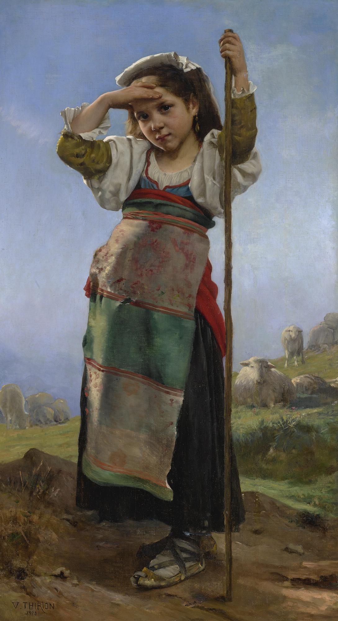 Charles Victor Thirion - French Petite Bergère 