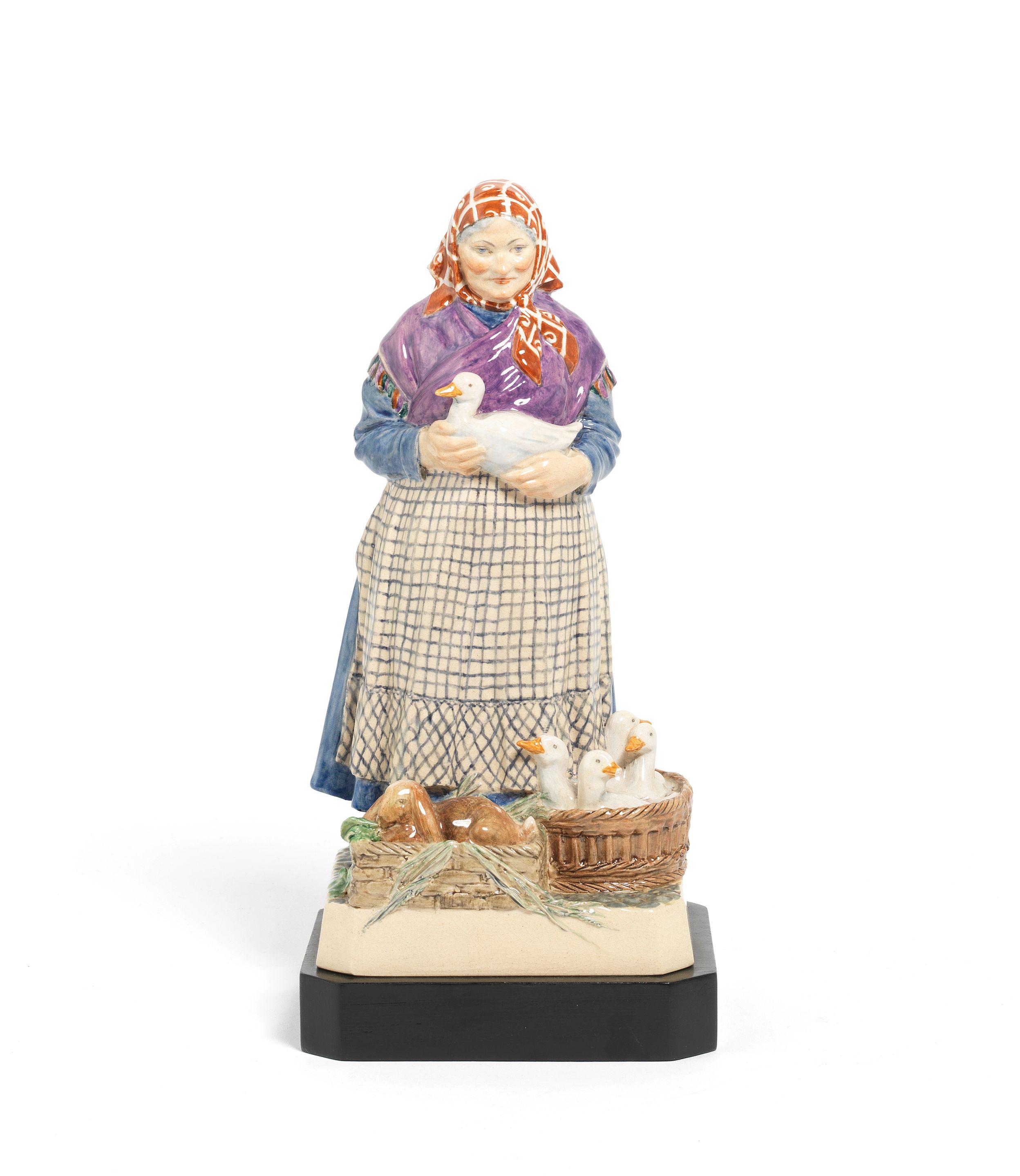 Charles Vyse - \'Market-Day Boulogne Rabbits and Ducks\': A Chelsea Pottery Group, introduced in 1930