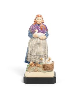 Charles Vyse - \'Market-Day Boulogne Rabbits and Ducks\': A Chelsea Pottery Group, introduced in 1930