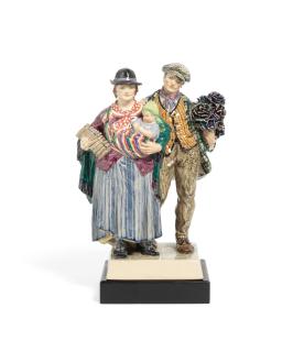 Charles Vyse - \'The Gypsies\': A Chelsea Pottery Model, introduced in 1924