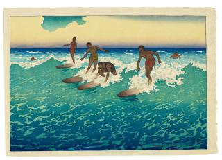 Charles W. Bartlett - Surf Riders, Honolulu, circa 1921