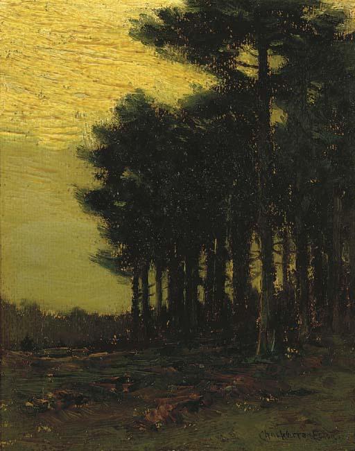 Charles Warren Eaton - A Stand of Trees at Dusk