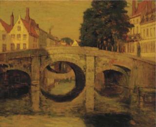 Charles Warren Eaton - View of Pont Augustin, Bruges