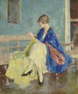 Charles Webster Hawthorne - Blue Kimono