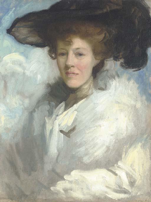 Charles Wellington Furse, A.R.A. - Portrait of the artist\'s wife, later Dame Katherine Furse, G.B.E, R.R.C. (1875-1952)