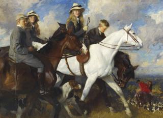 Charles Wellington Furse - With the York and Ainsty - The Children of Mr Edward Lycett Green, M.F.H.