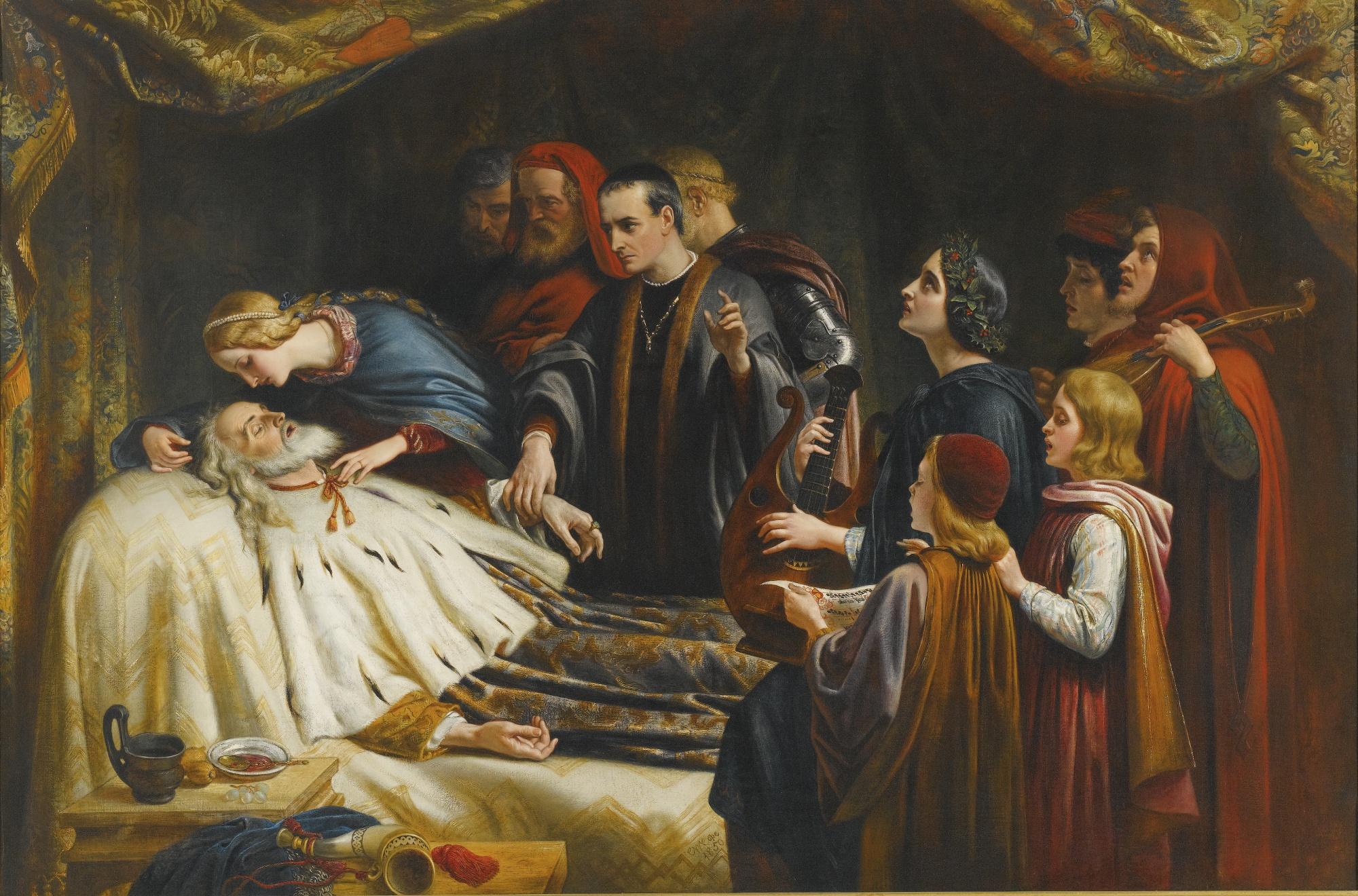 Charles West Cope, R.A. - The Awakening Of King Lear By The Kiss Of Cordelia