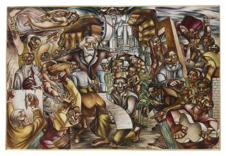 Charles White - Study for \'The Contribution of the Negro to Democracy in America\'