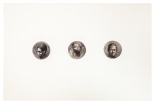 Charles White - Three Round Heads (Triptych)