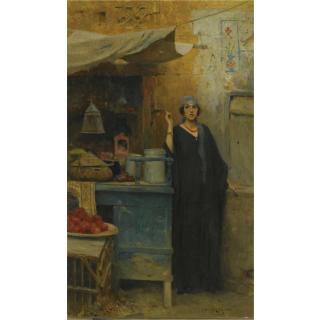 Charles Wilda - Austrian girl By A Market Stall
