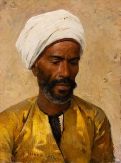 Charles Wilda - Man in a White Turban, Cairo