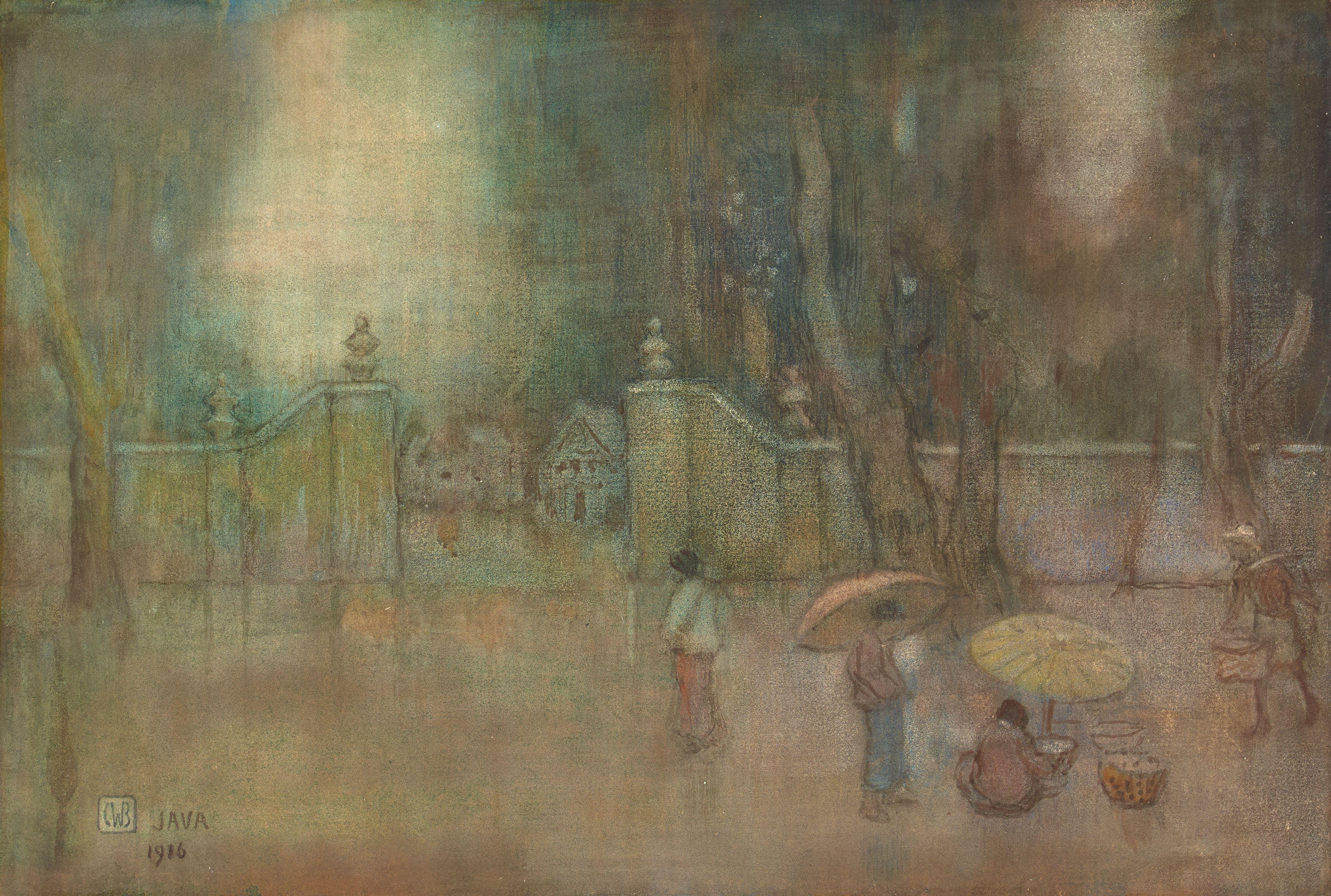 Charles William Bartlett - A Village in Java