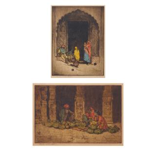Charles William Bartlett - Gateway to Agra; Fruit Sellers Madura India 2