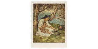Charles William Bartlett - Hawaiian Mother and Child