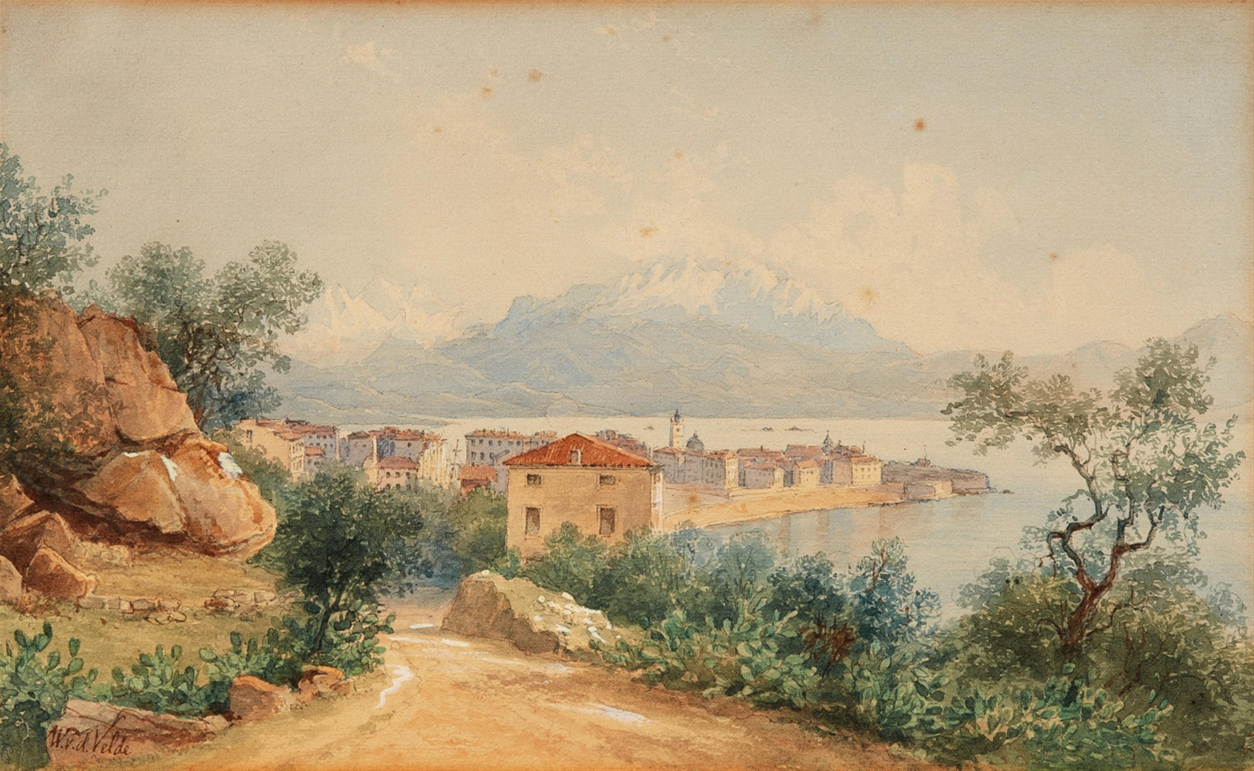 Charles William Meredith van de Velde - Blick auf Riva del Garda
