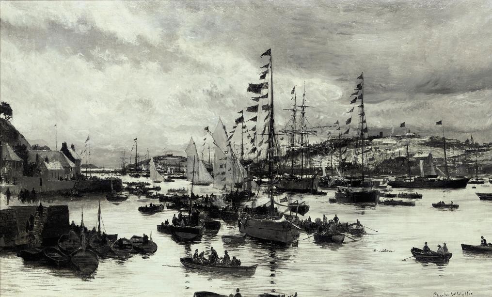 Charles William Wyllie, R.O.I. - The regatta at Falmouth