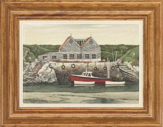 Charles Williams - Landing Stage, Crantock; An Old Boat; And Another Old Boat