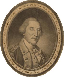 Charles Willson Peale - His Excel: G: Washington Esq: L.L.D. Late Commander in Chief of the Armies of the U.S. of America & President of the Convention of 1787 (Stauffer 2429; Hart 3; Wick 21)