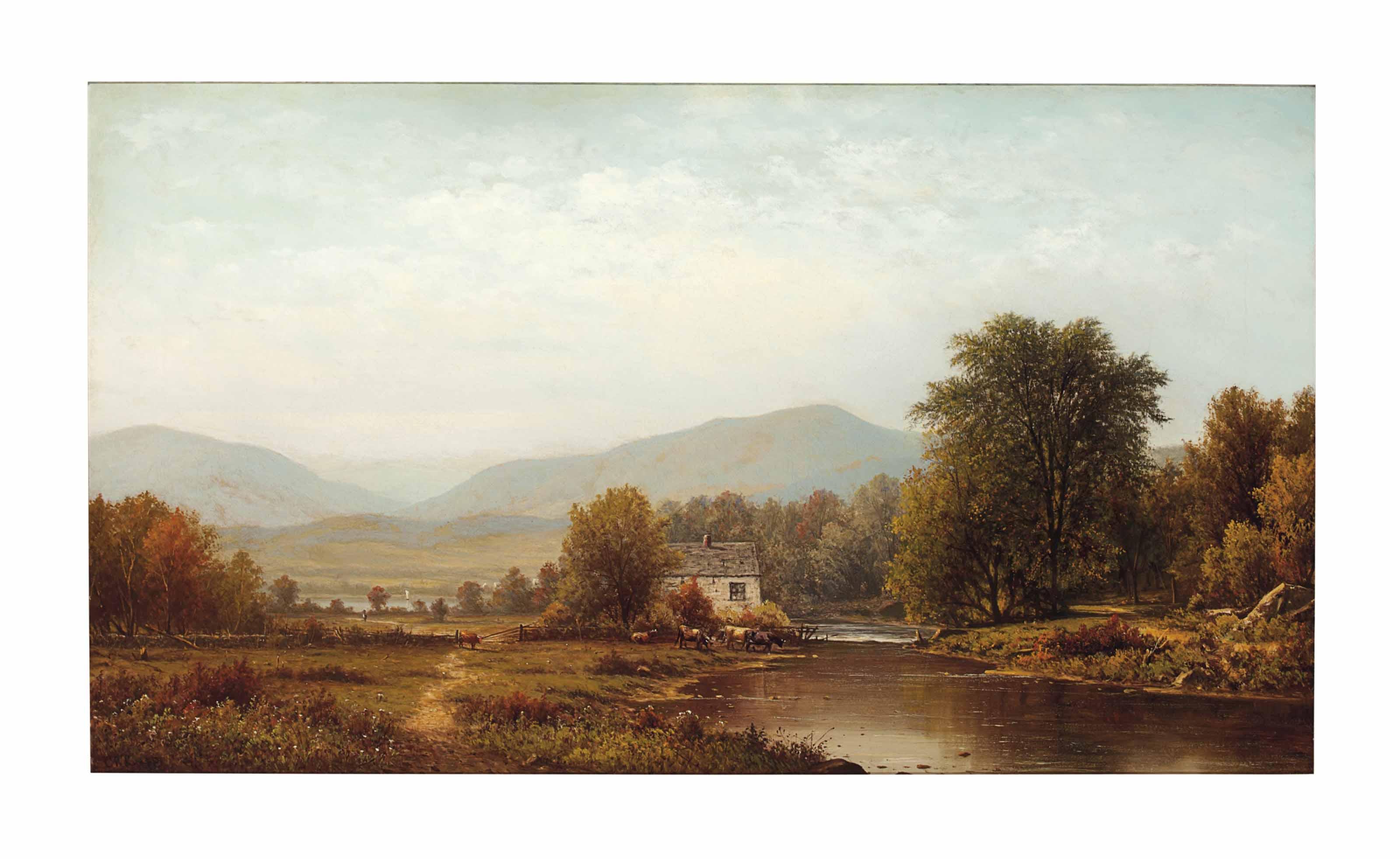 Charles Wilson Knapp - Cows at Water\'s Edge