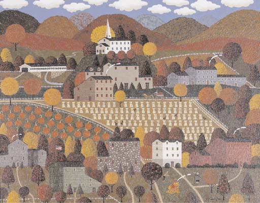 Charles Wysocki - A Landscape With Houses, Autumn