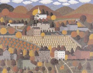 Charles Wysocki - A Landscape With Houses, Autumn