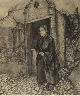 Charley Toorop - A peasant woman in front of a chapel