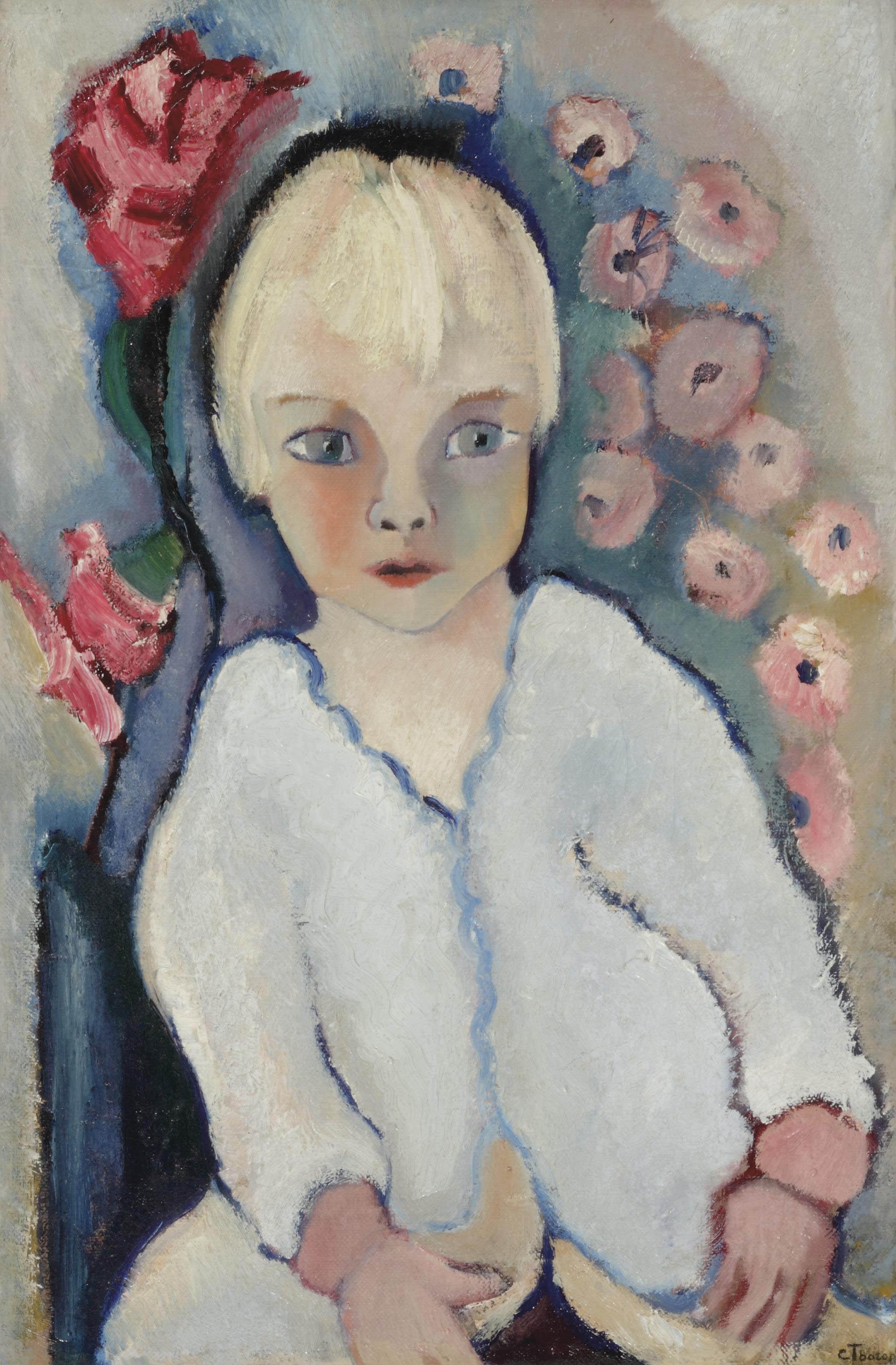 Charley Toorop - Portrait of a child in white