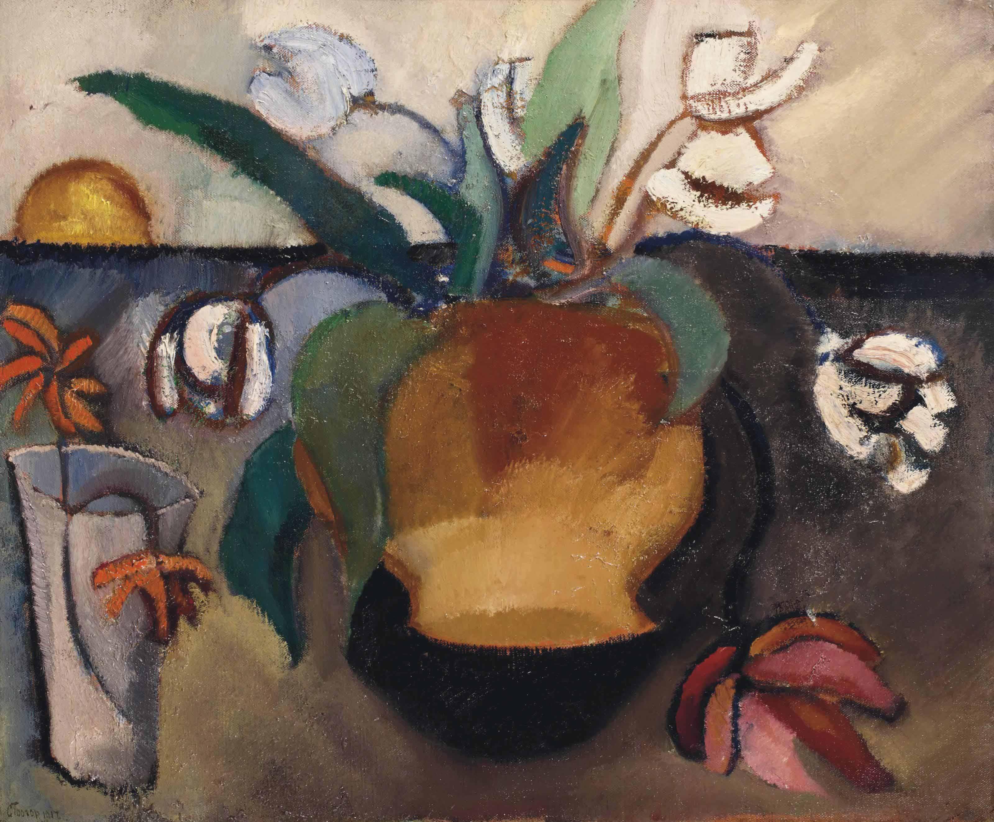 Charley Toorop - Vaas Met Tulpen