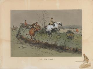 Charlie Johnson Payne - \'An Irish yawner\'; \'The stone faced \'Narrer-Back\'\', a pair image: the first 33.4 x 51.1cm (13 1/8 x 20 1/8in); the second 32.7 x 52.4cm (12 7/8 x 20 5/8in). (2)