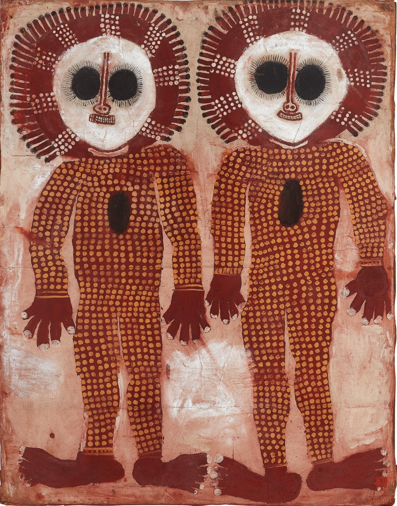 Charlie Numbulmore - TWO SPOTTED WANJINA, CIRCA 1970