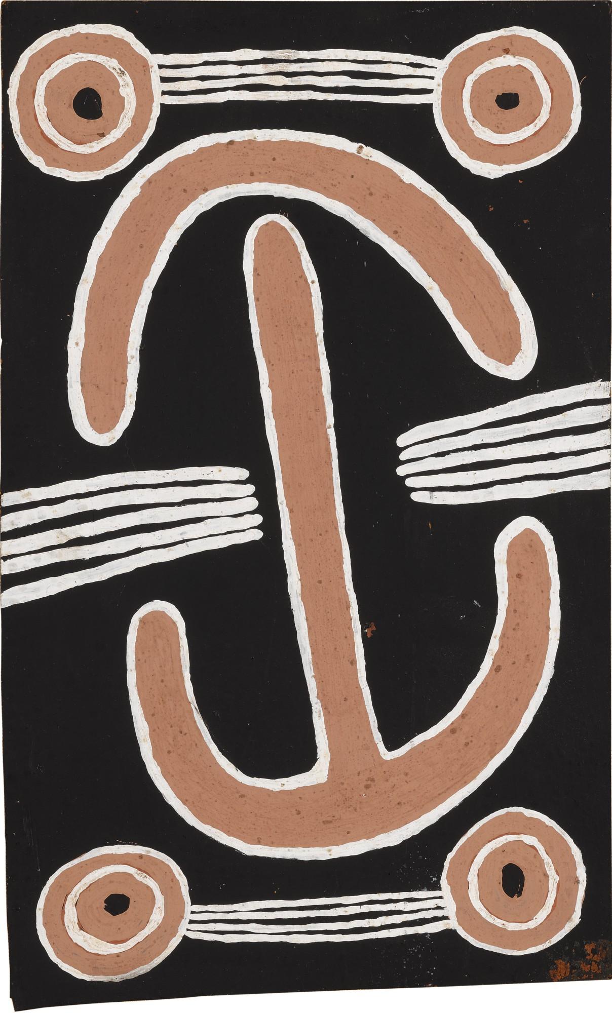 Charlie Tawara Tjungurrayi - MOON LOVE DREAMING OF MAN & WOMAN - MEDICINE STORY - VERSION 1, 1971