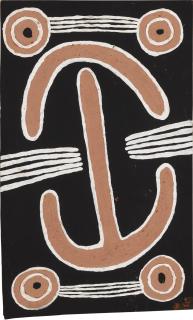 Charlie Tawara Tjungurrayi - MOON LOVE DREAMING OF MAN & WOMAN - MEDICINE STORY - VERSION 1, 1971